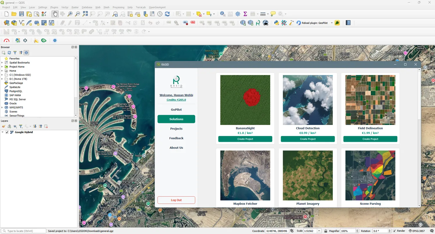 GoPilot, inside QGIS